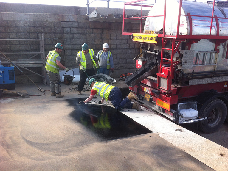 Folkestone Harbour mastic asphalt application